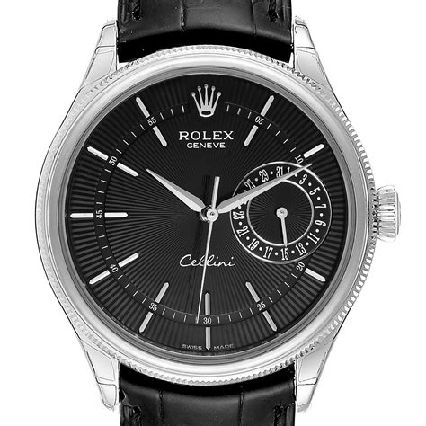 rolex cellini date 18k white gold case mens automatic watch|pre owned rolex cellini watches.